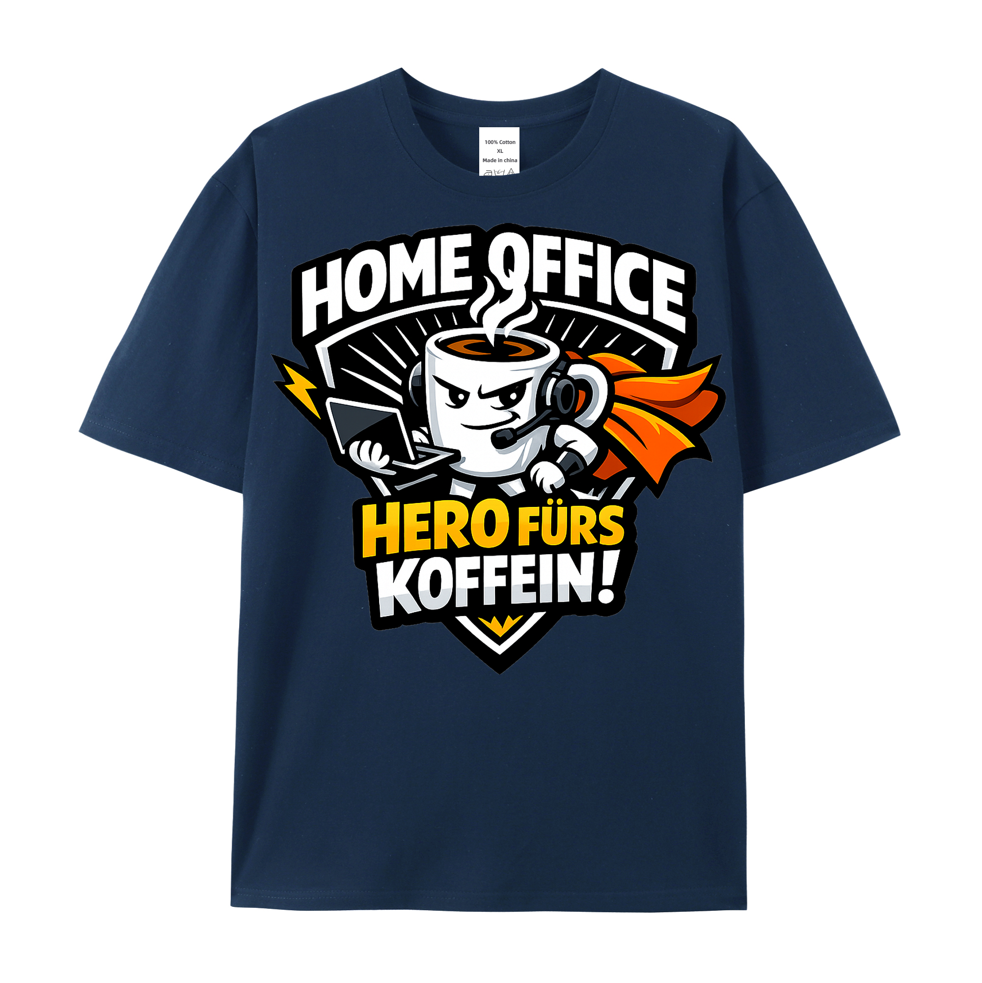 T-shirt Kaffeekrieger Emblem Büro Alltag