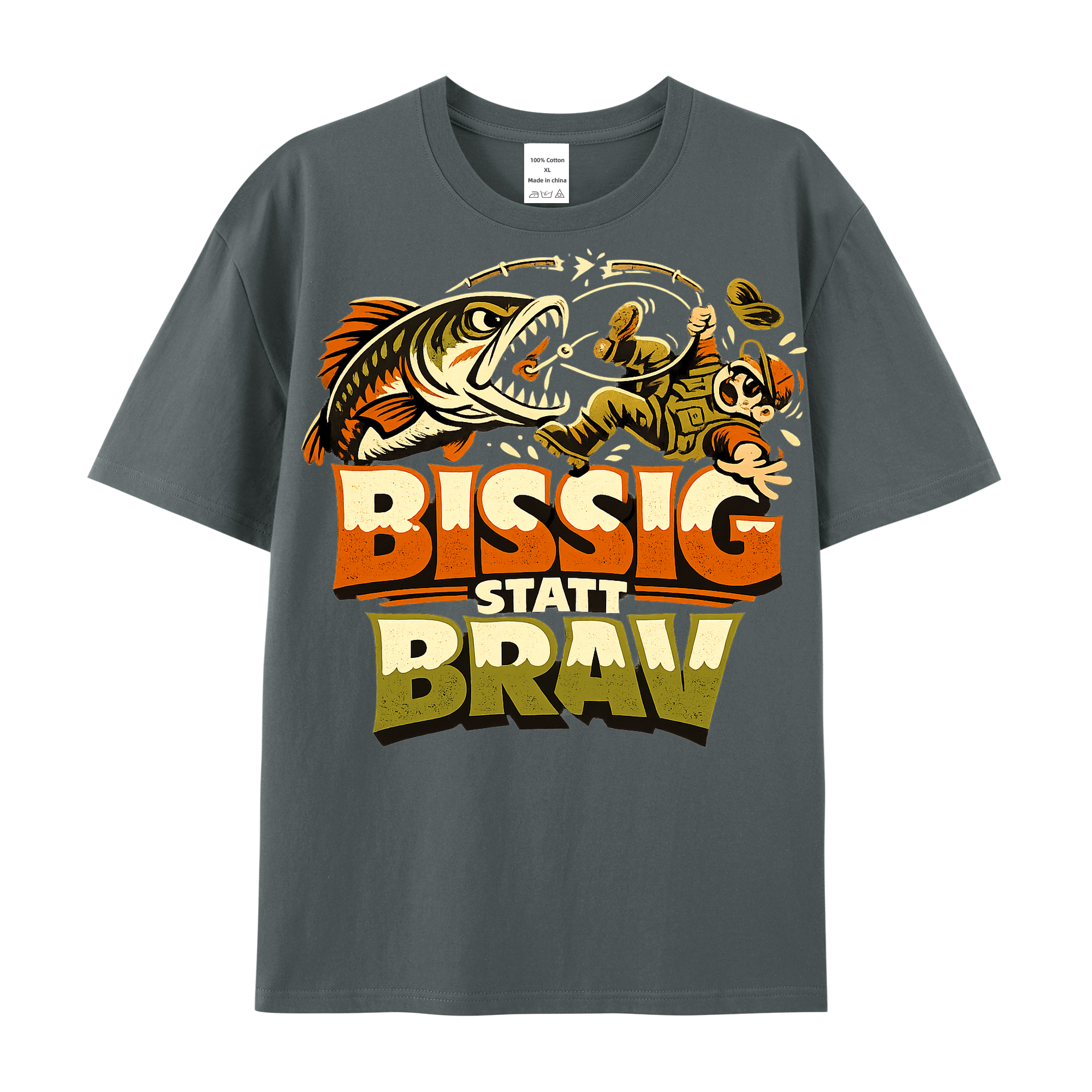 T-Shirt Bissig statt Brav Anglerstyle