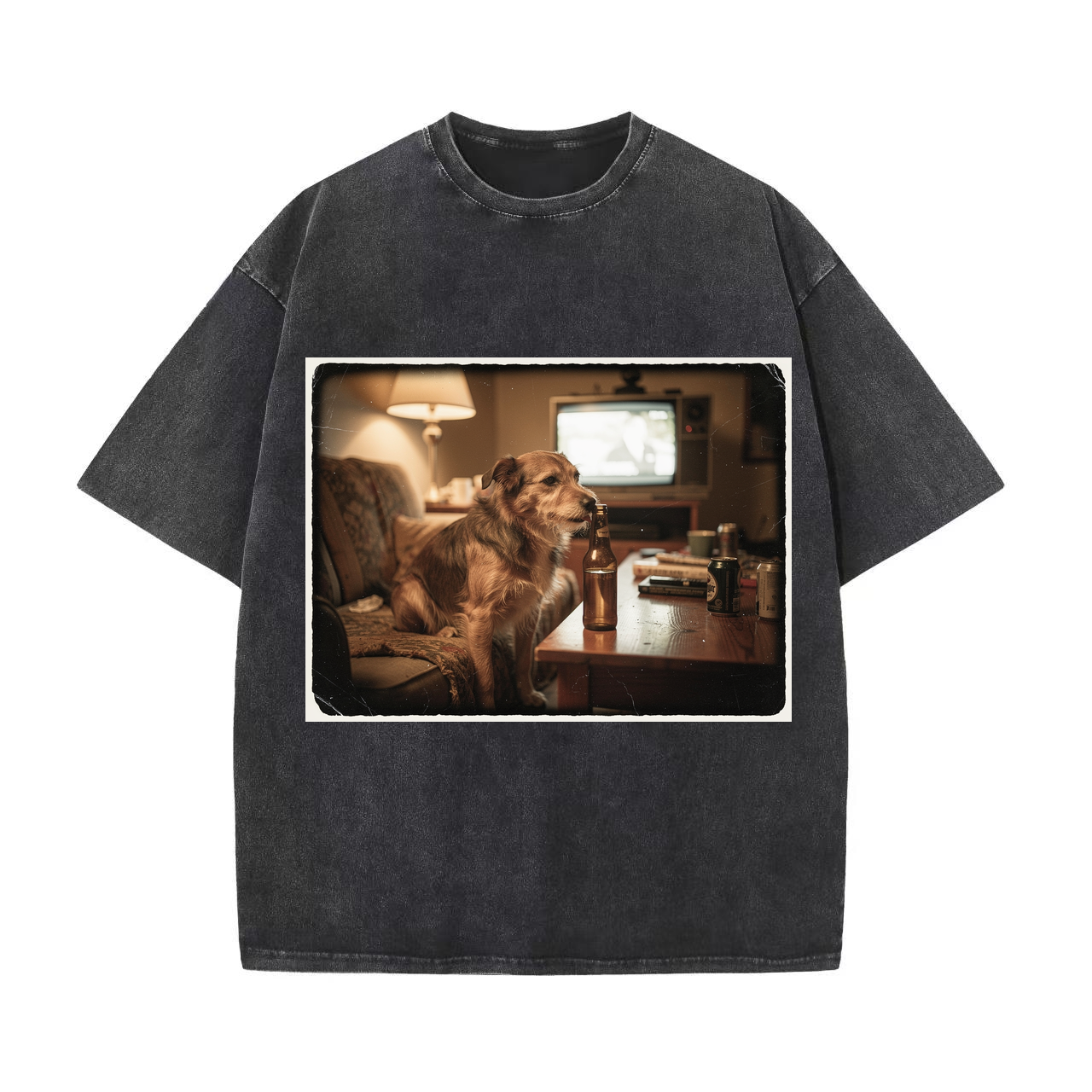 T-shirt Dog Polaroid Photo Collage