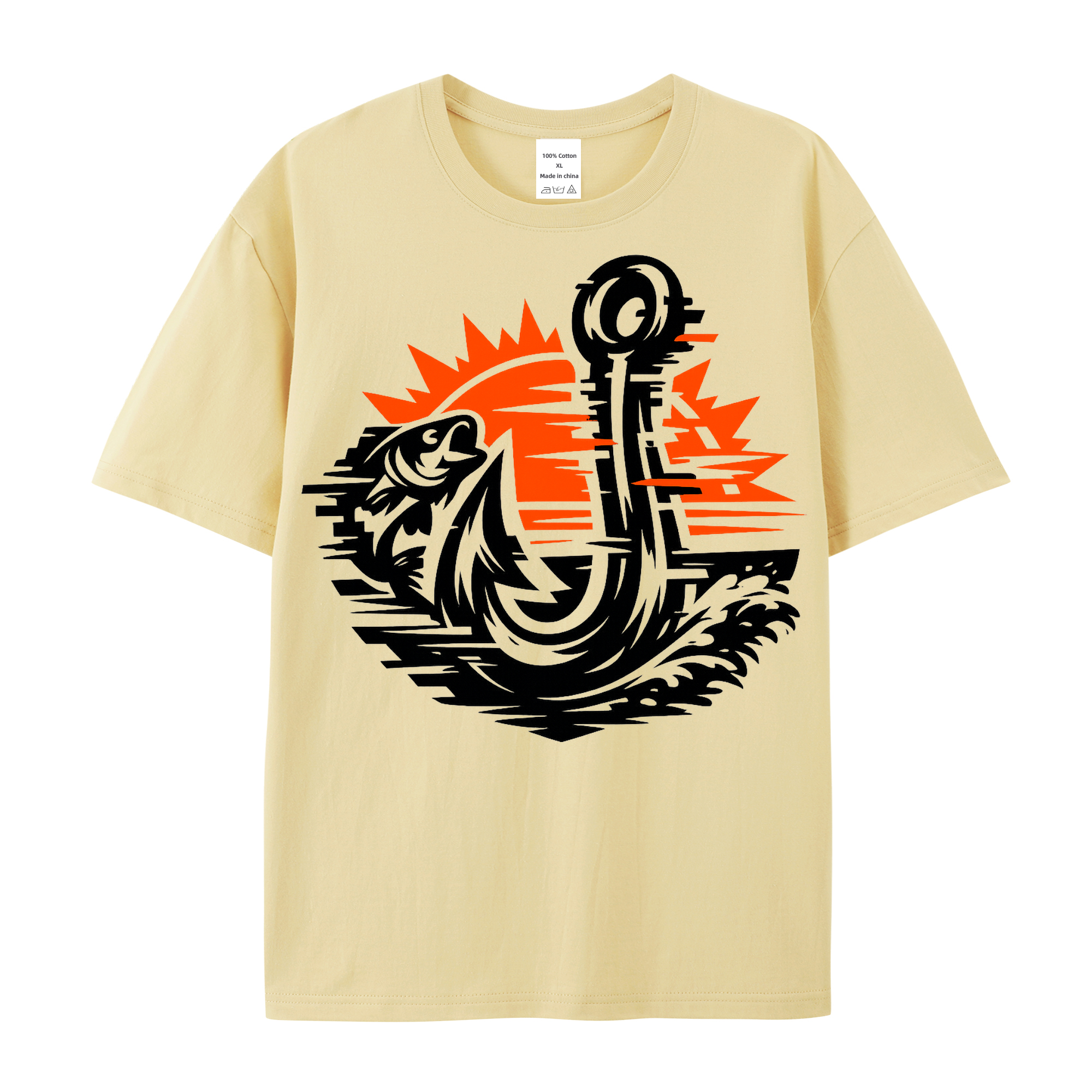 T-Shirt Angelglück am Wasser