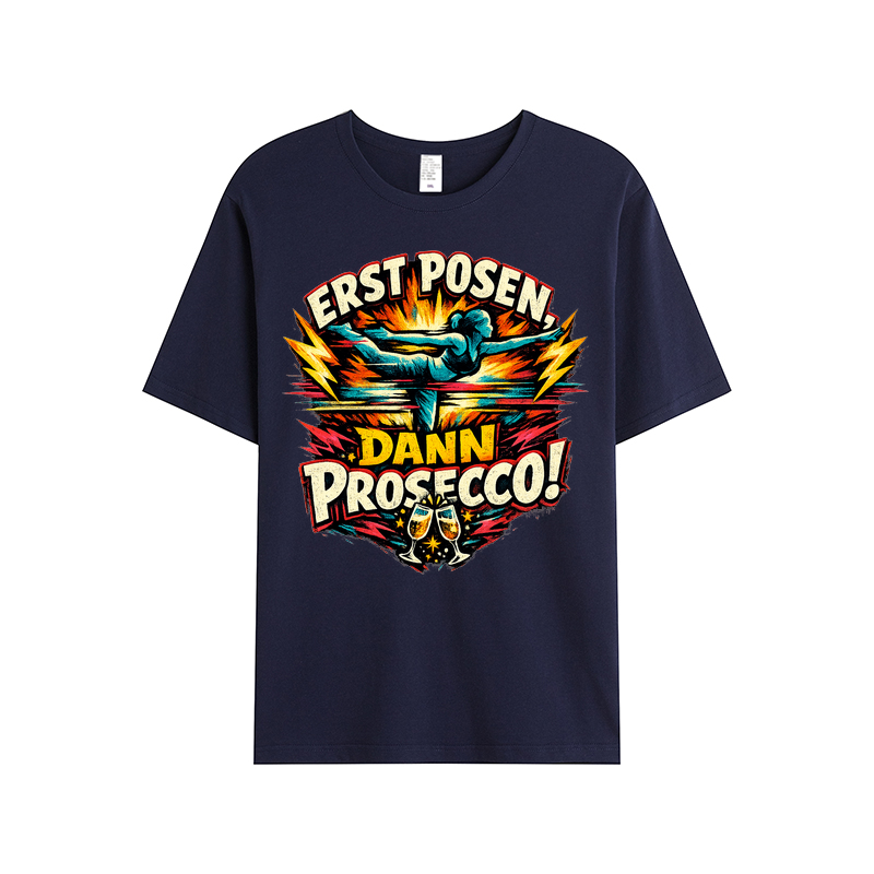 T-Shirt Yoga Bliss Pose then Prosecco