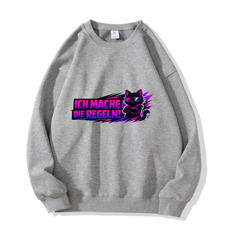 Sweatshirt Katzenkönig: Ich mache die Regeln!