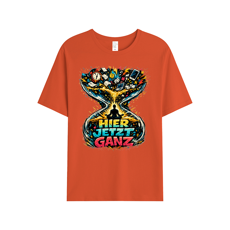 T-Shirt Hier, Jetzt, Ganz – Yoga Balance & Achtsamkeit