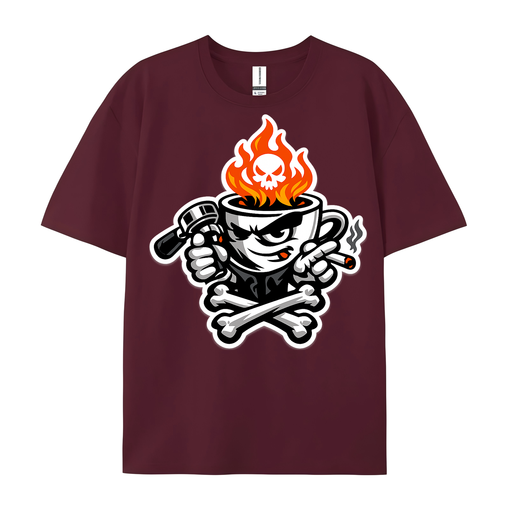 T-shirt Rebel Roast Mascot für Kaffee-Connaisseure