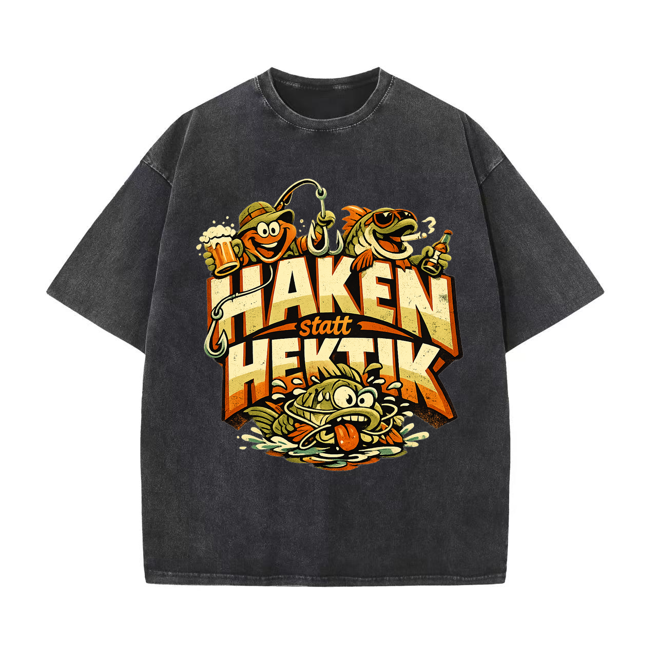 t-shirt Haken statt Hektik Anglerglück