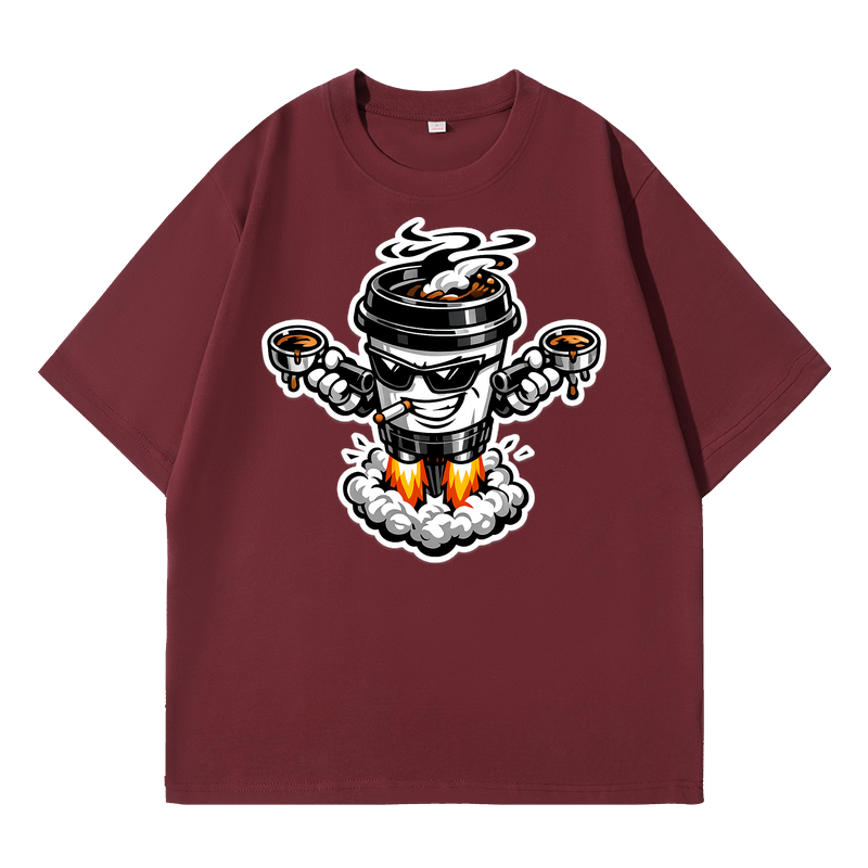 T-Shirt Velvet Steam Clash: Kaffee-Kult trifft auf cremigen 