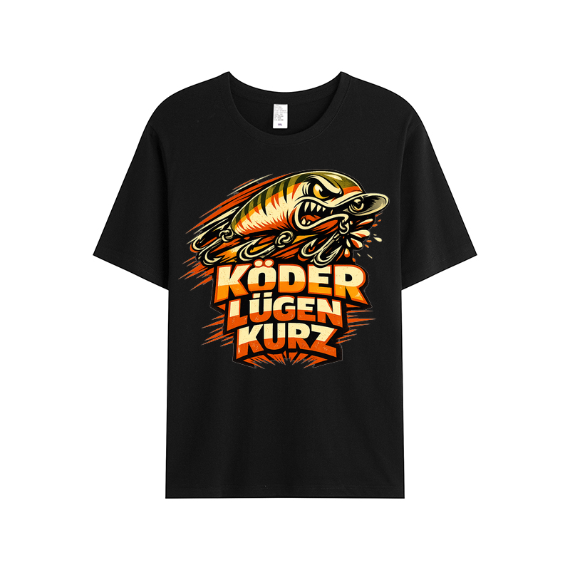 t-shirt Köder Lügen Kurz Angler Edition