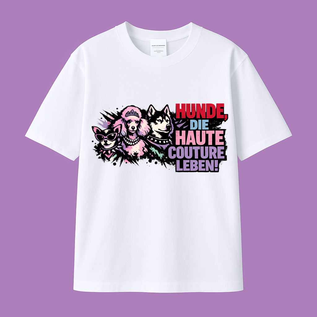 T-Shirt Hunde Haute Couture Chic