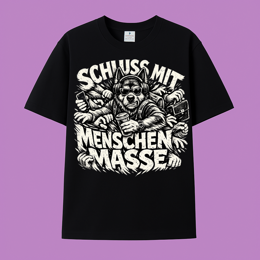 T-Shirt Schluss mit Menschenmassen Hundeliebe