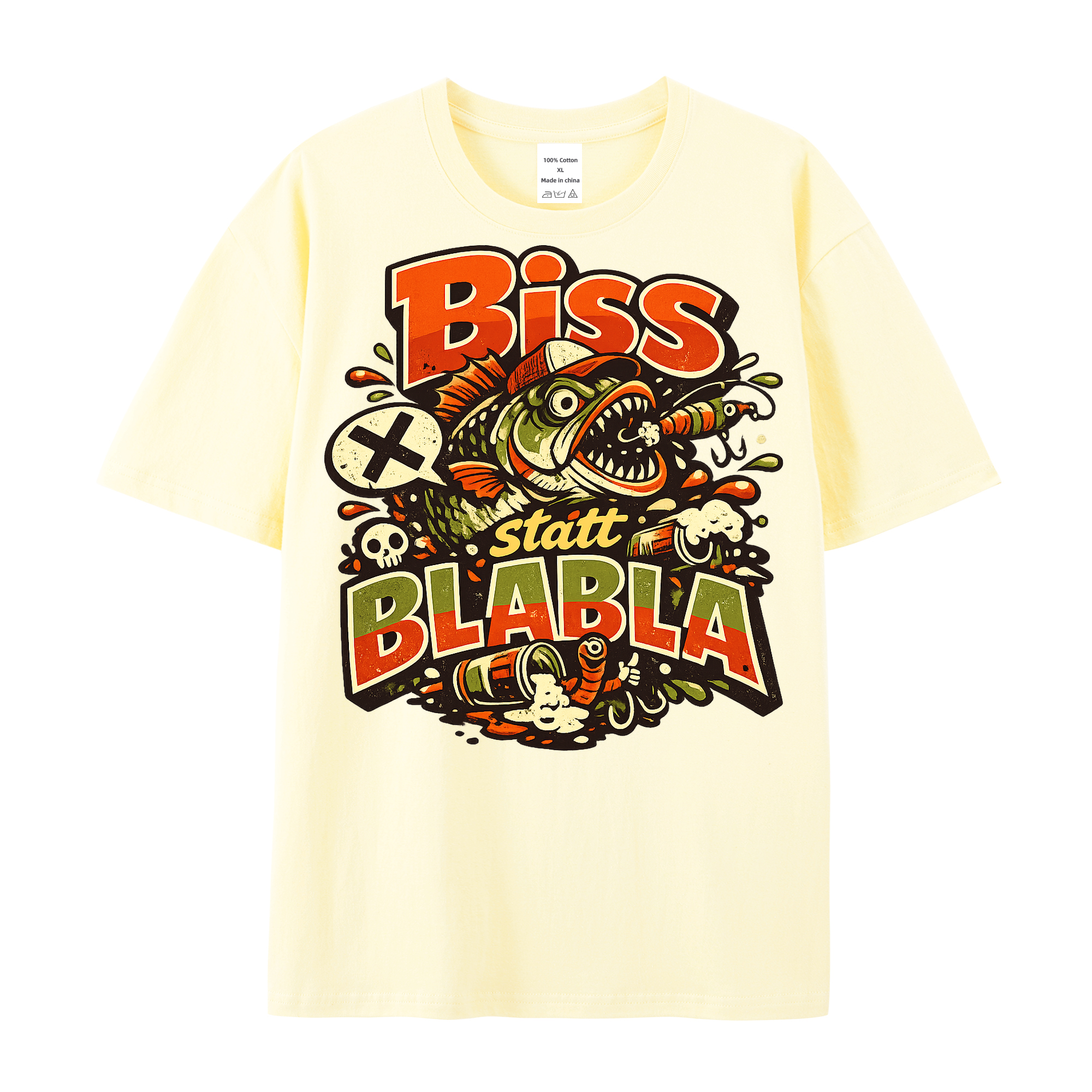 T-Shirt Biss statt Blabla Anglerstyle