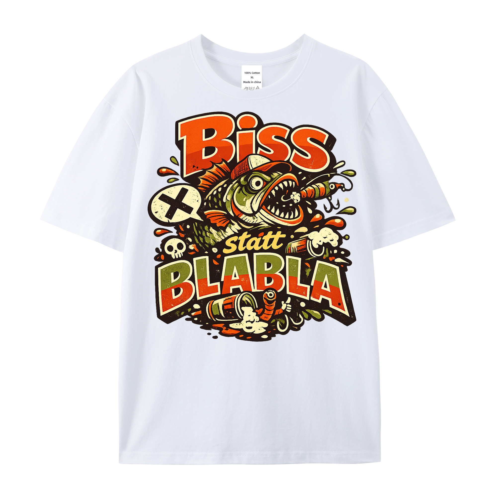 T-Shirt Biss statt Blabla Anglerstyle