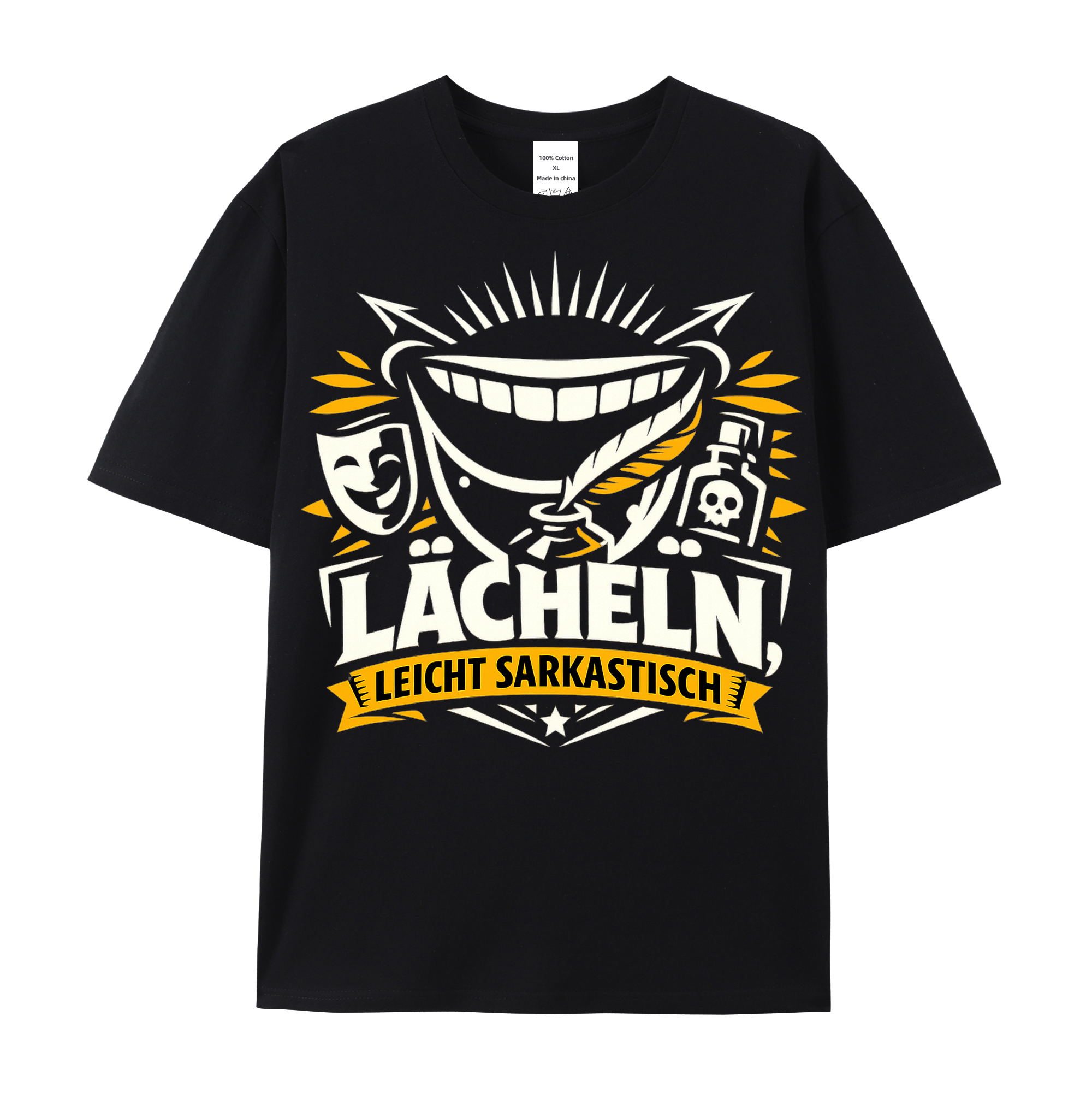 T-shirt Sarkastisches Schimmerlächeln Statement