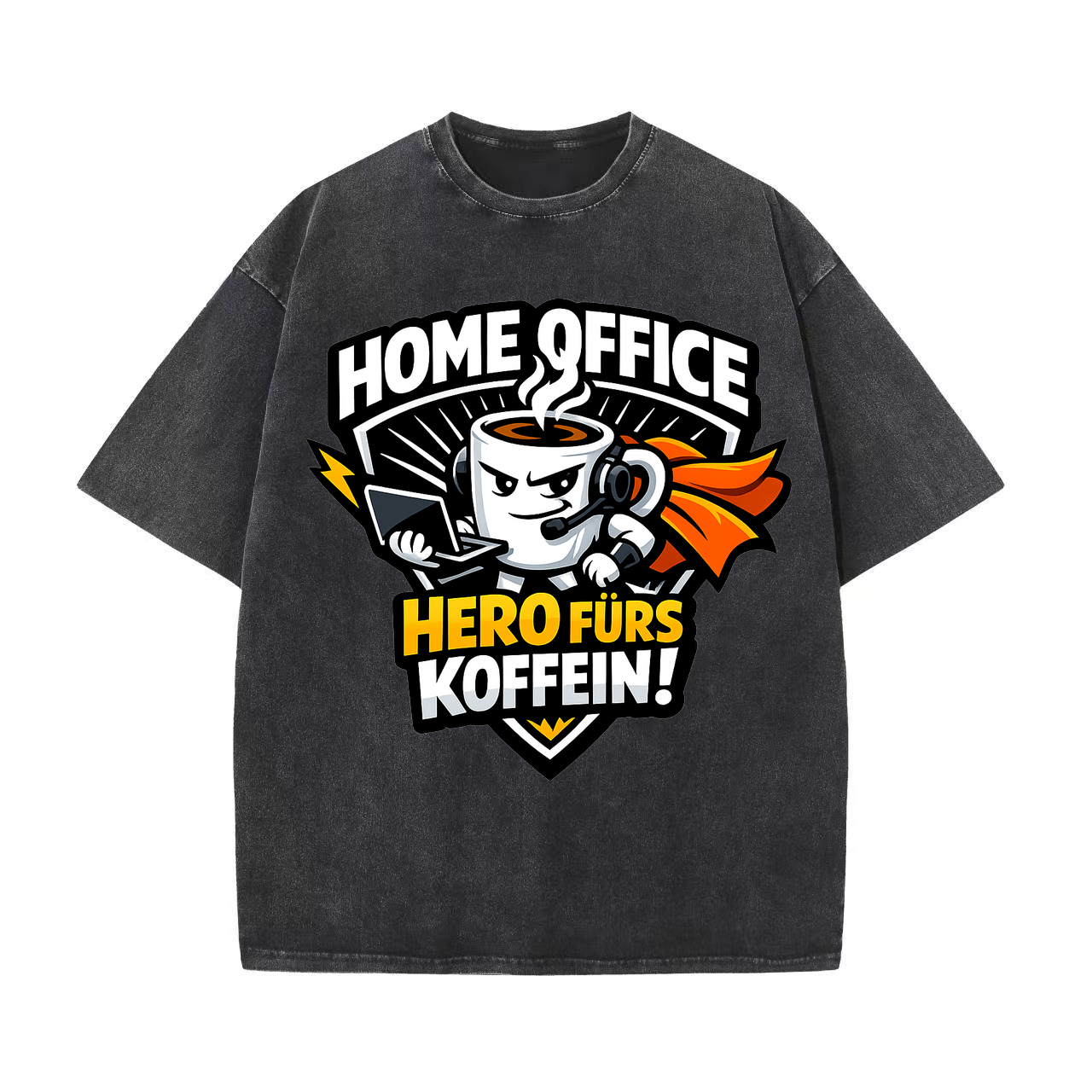 T-shirt Kaffeekrieger-Emblem: Tägliche Koffein-Dosis