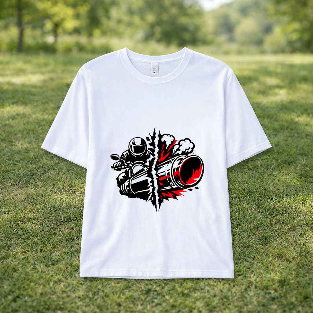 T-shirt Auspuff-Ikone Vintage Parodie