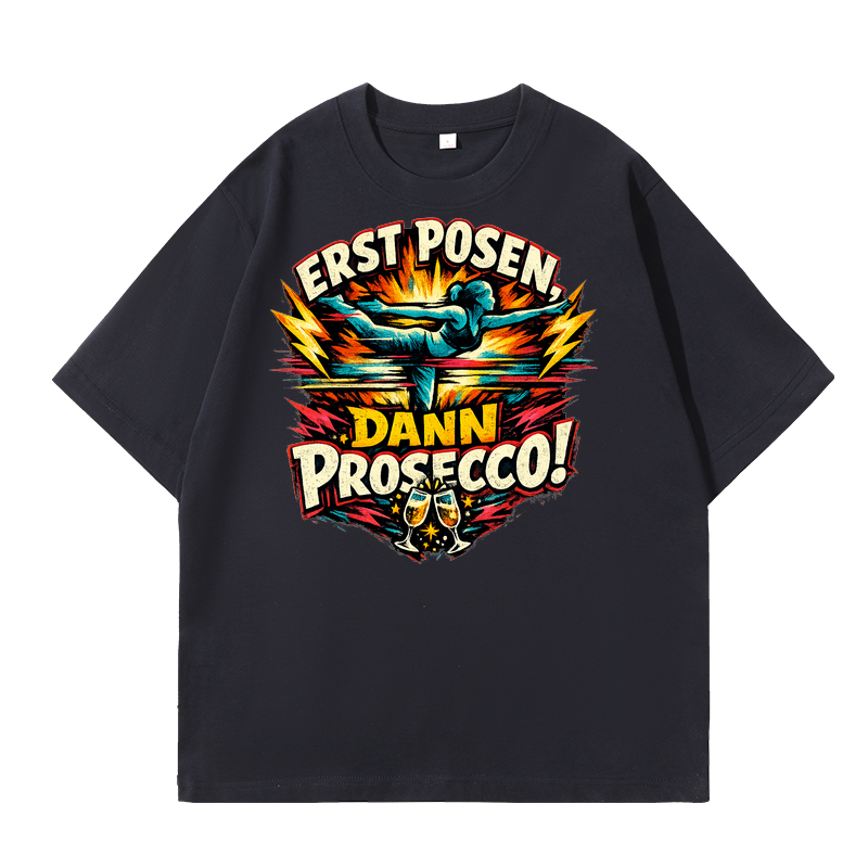 T-Shirt Yoga Bliss Pose then Prosecco