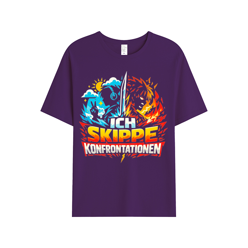 T-Shirt Anime Skip Mode Konfrontation
