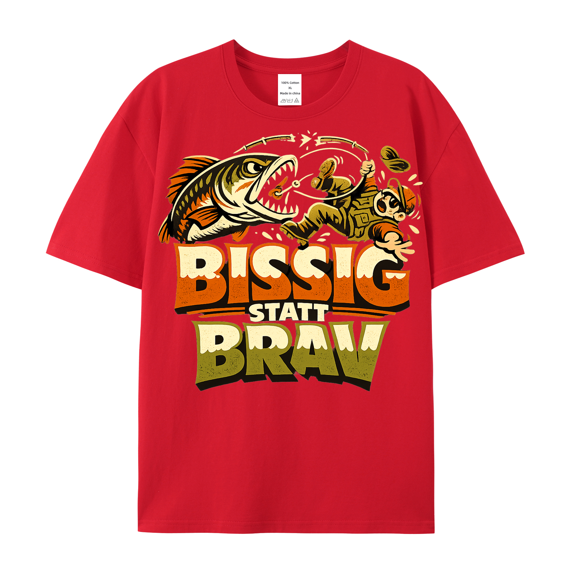 T-Shirt Bissig statt Brav Anglerstyle