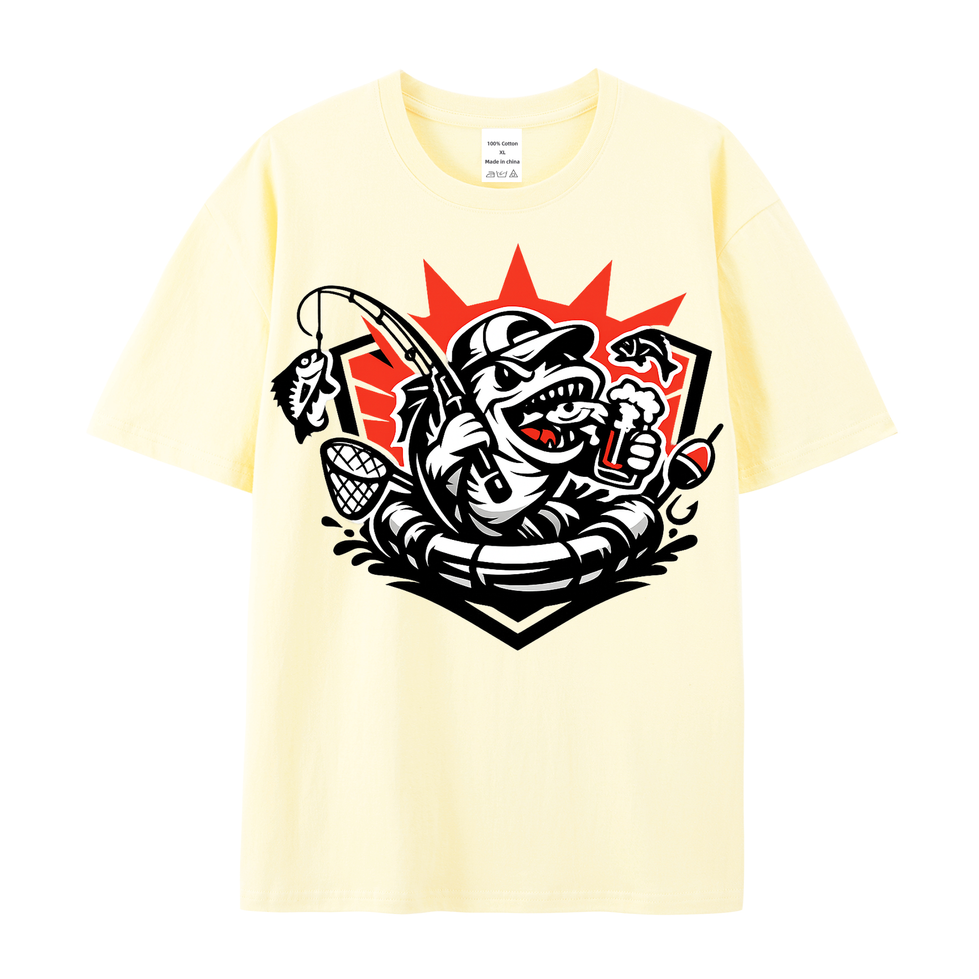 T-Shirt Angelglück am Wasser
