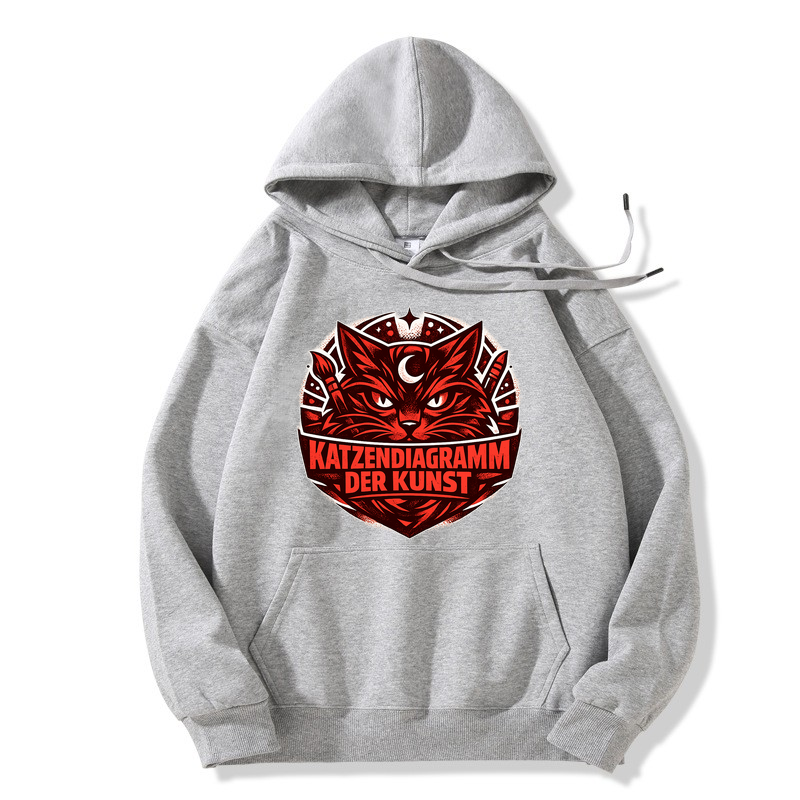 Hoodie Katzenkunst im Diagrammzauber