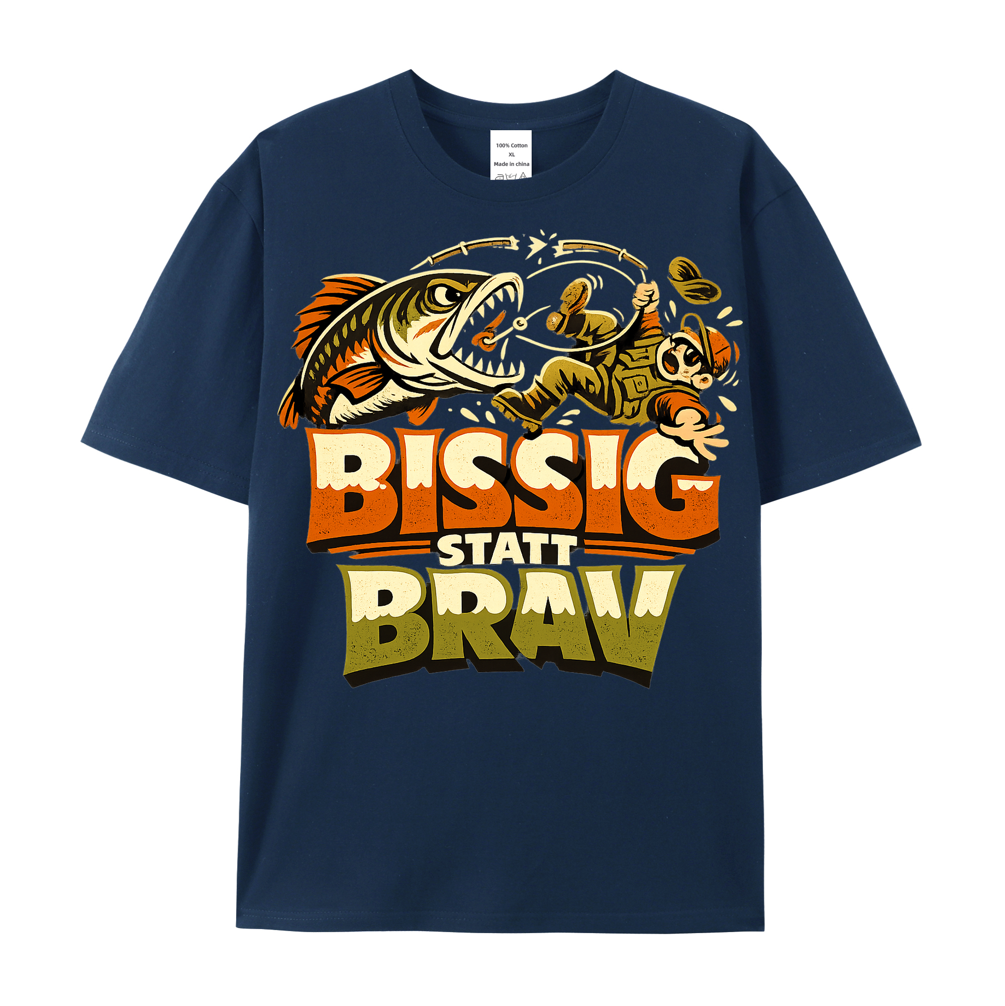 T-Shirt Bissig statt Brav Anglerstyle