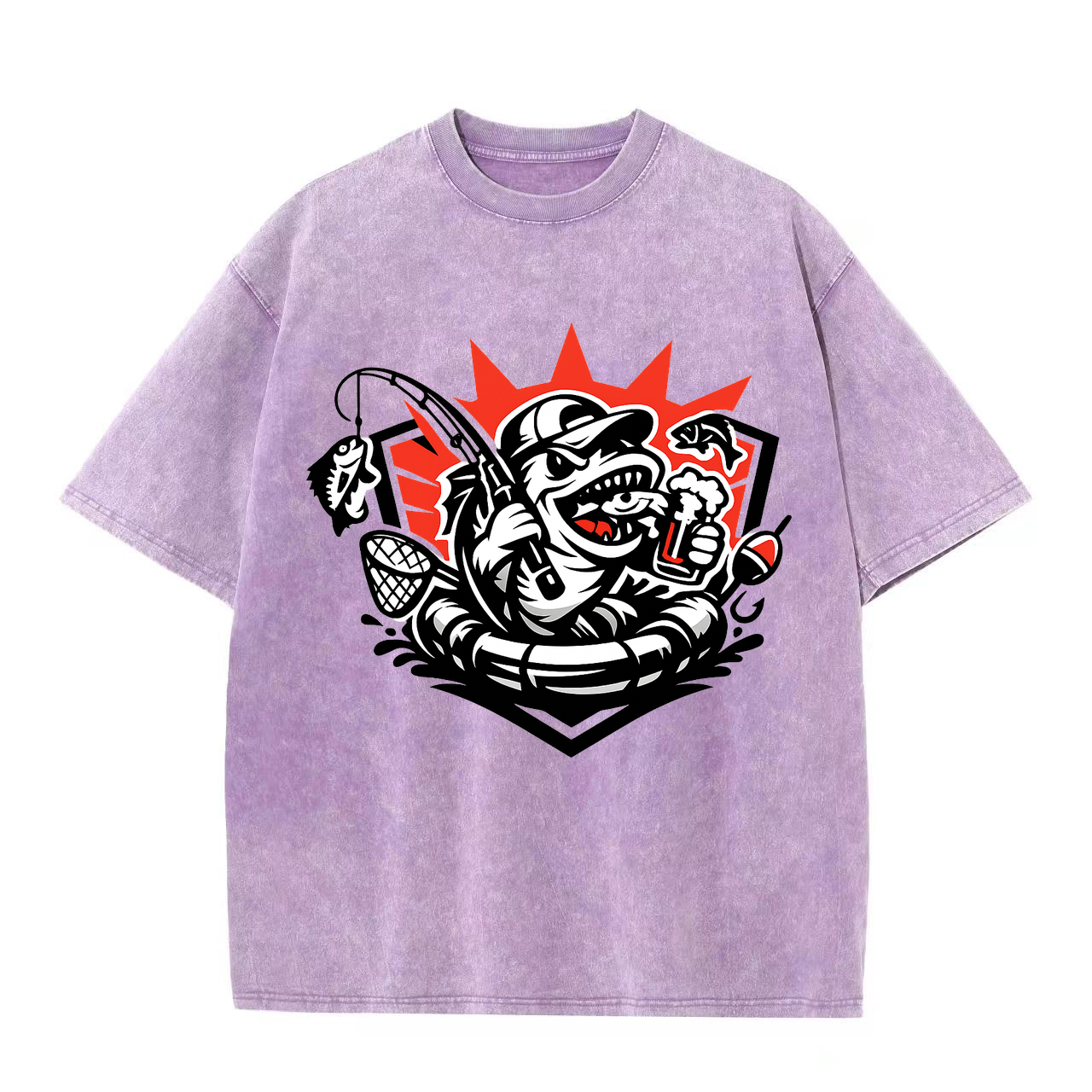 t-shirt Angelglück am Wasser