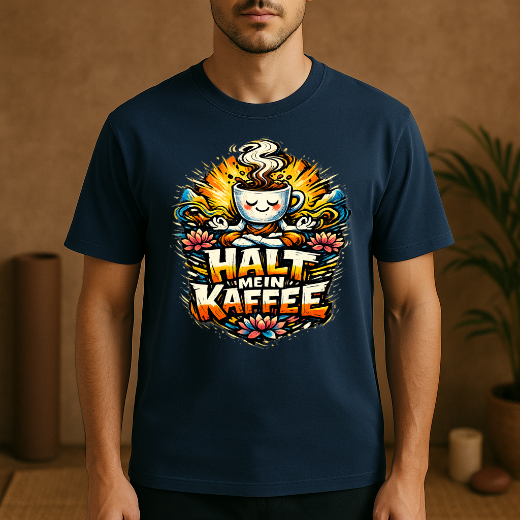 T-Shirt Kaffee & Asanas Yoga Humor