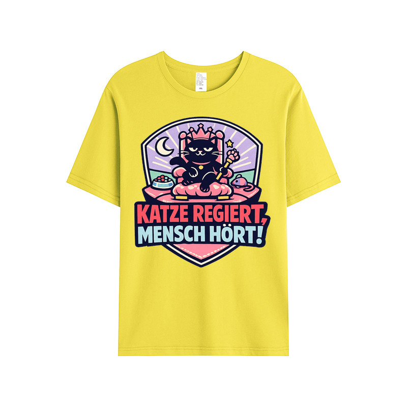 Katze regiert, Mensch hört! t-shirt