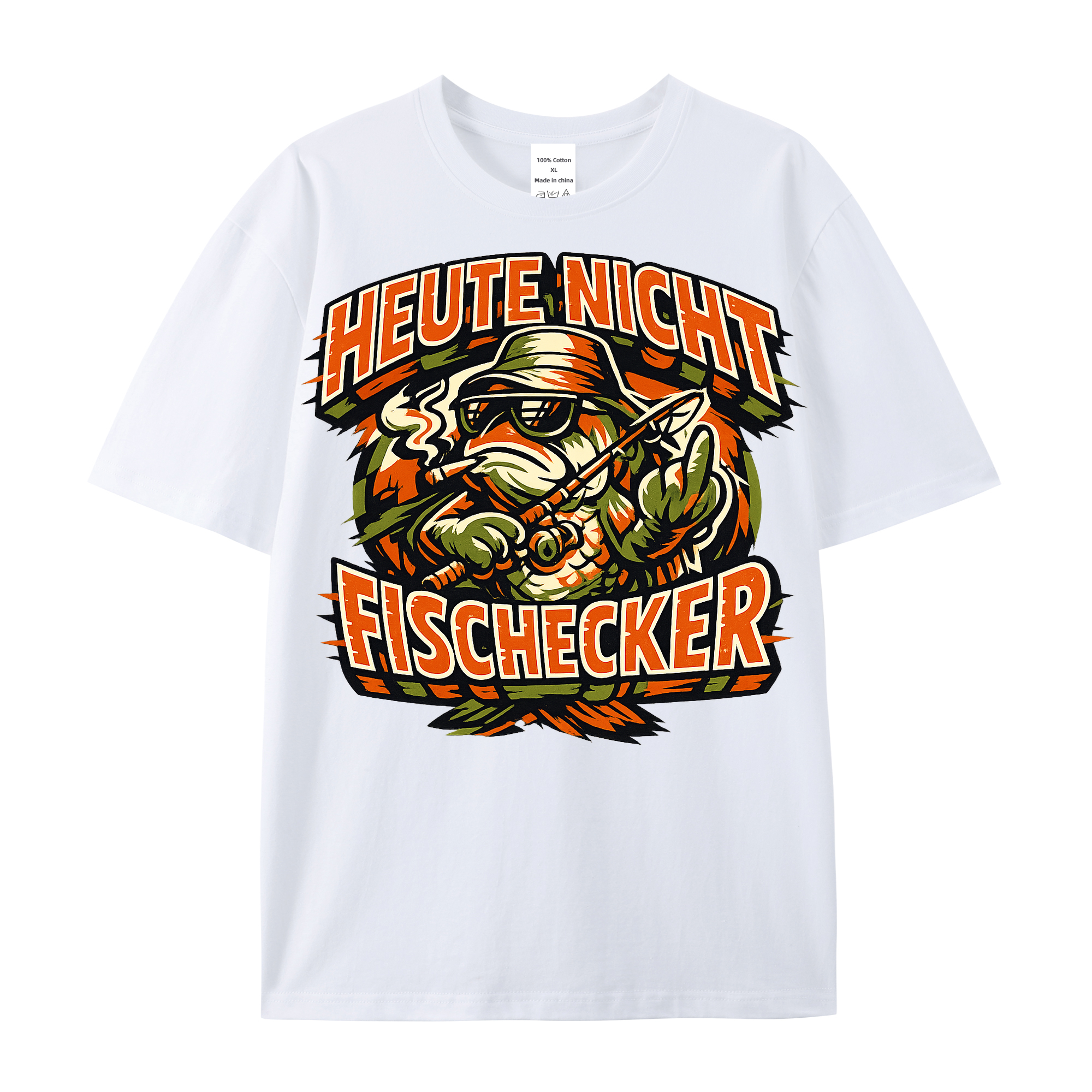 T-Shirt Fischecker Heute Nicht Anglerhumor