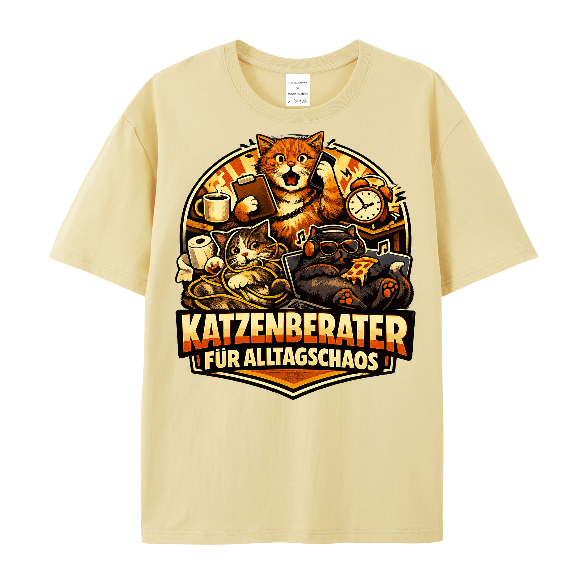 „Katzenberater für Alltagschaos“ t-shirt