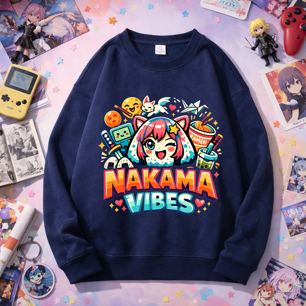 Sweatshirt Nakama Vibes – Anime Freundschafts-Style