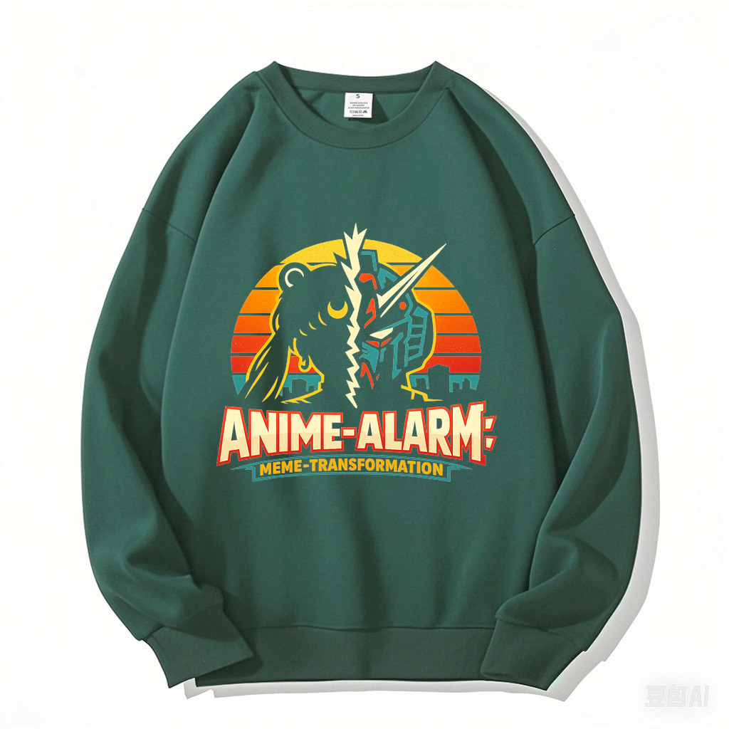 Sweatshirt Anime-Alarm: Meme-Transformation