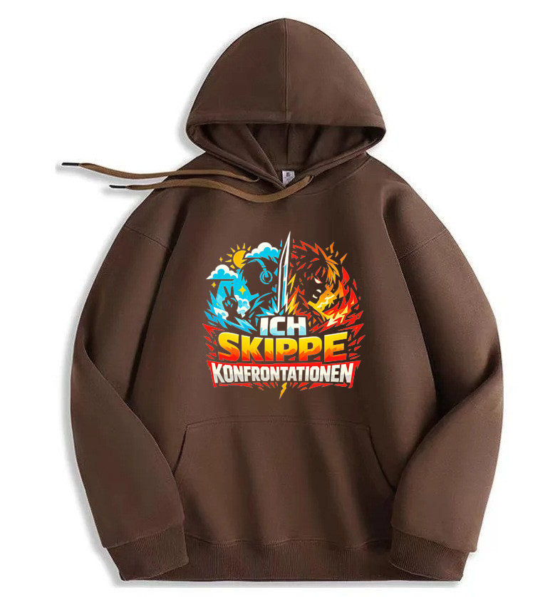 Hoodie Konfrontations-Mode: Skip & Chill