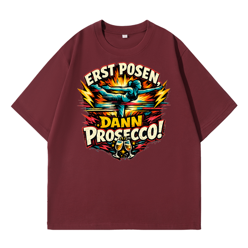 T-Shirt Yoga Bliss Pose then Prosecco