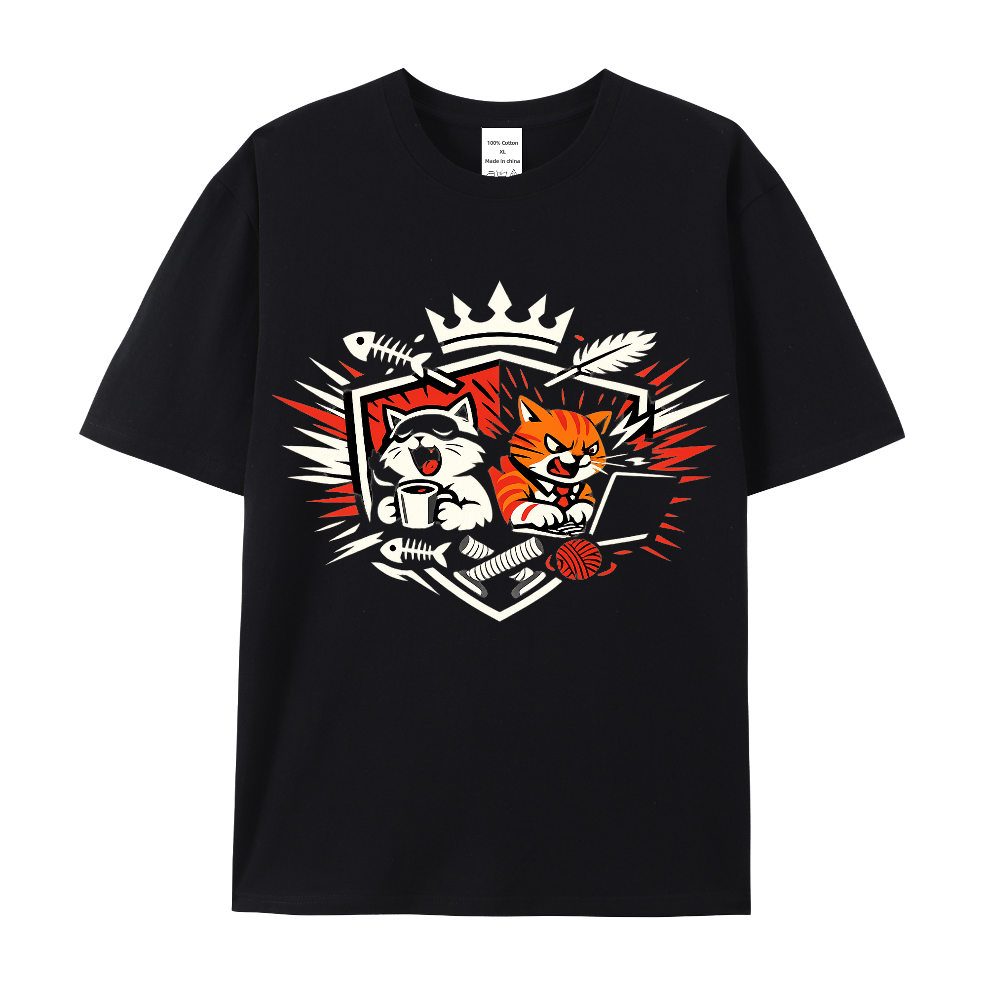 T-Shirt Katzenkönig Charm