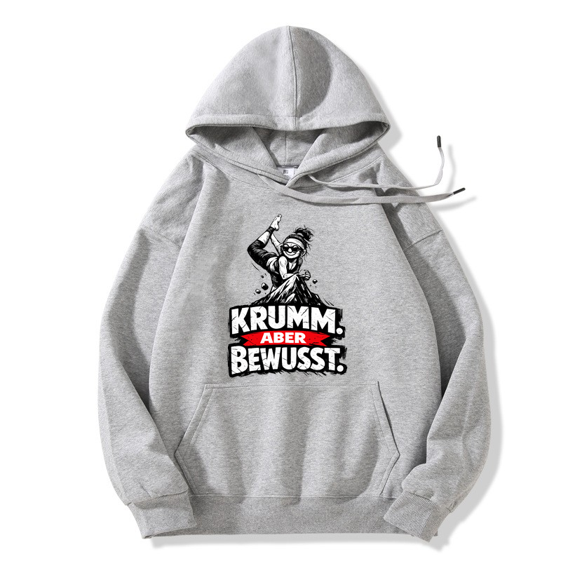 Hoodie FlexiFlow Krumm. Aber Bewusst.