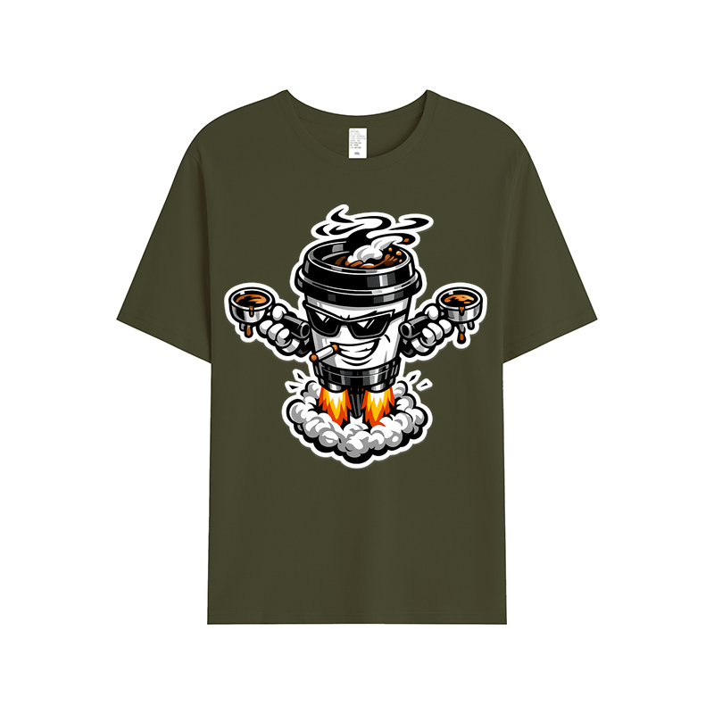 T-shirt Velvet Steam Clash: Kaffeegenuss im Duell
