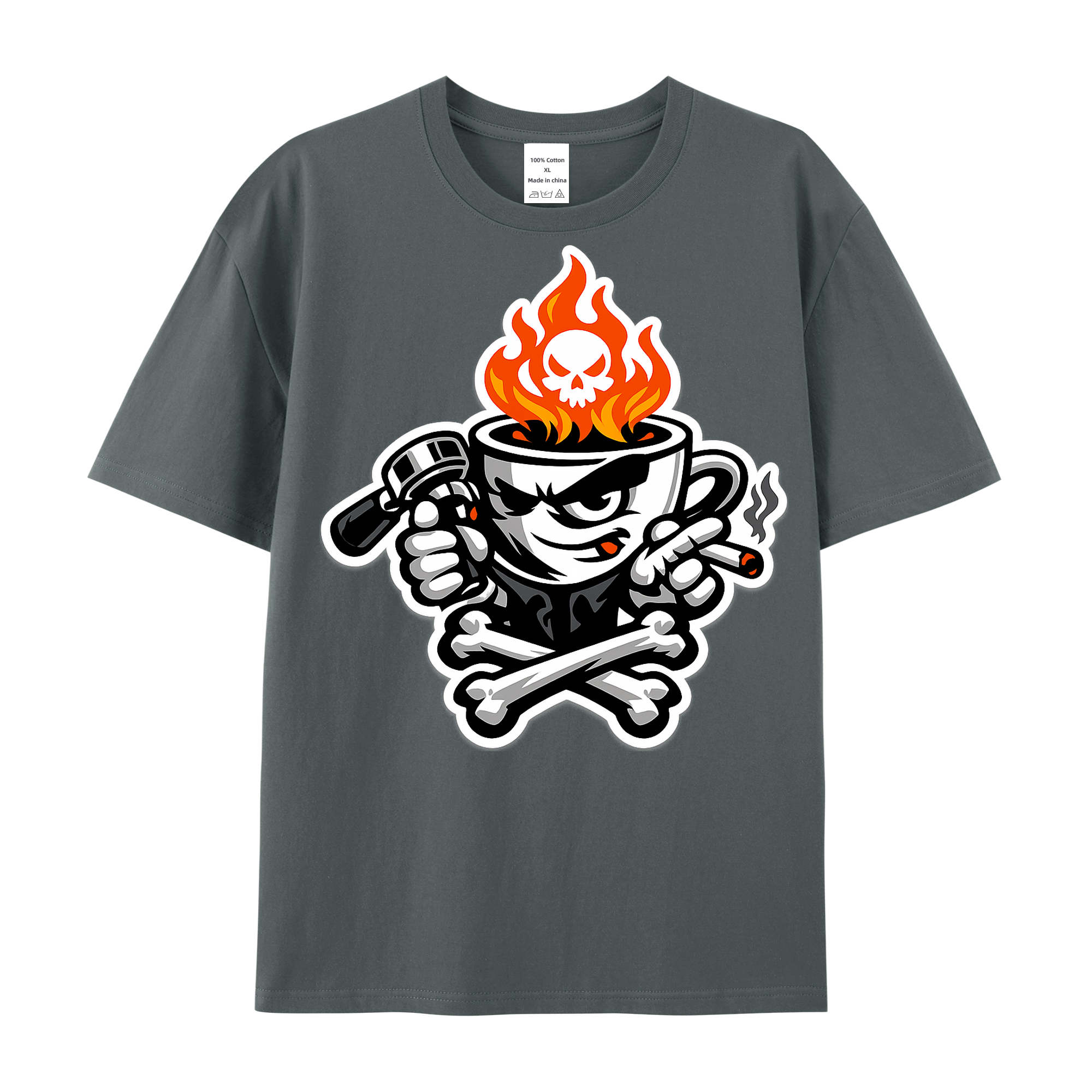 T-shirt Rebel Roast Mascot für Kaffee-Connaisseure