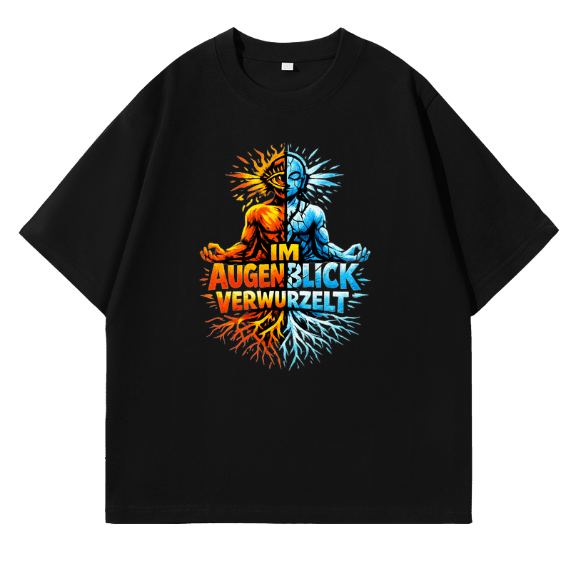 T-Shirt Augenblick Verwurzelt — Yoga & Achtsamkeit Shirt
