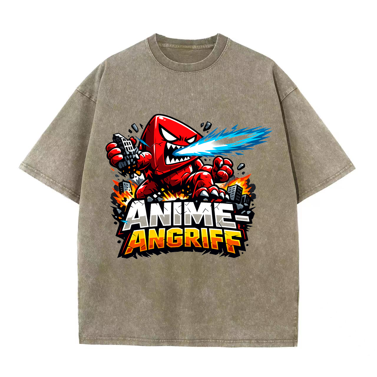 T-Shirt Anime-Angriff: Epischer Kampflook für Fans