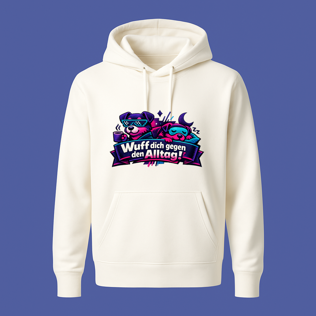 „Wuff dich gegen den Alltag!“ Hoodie