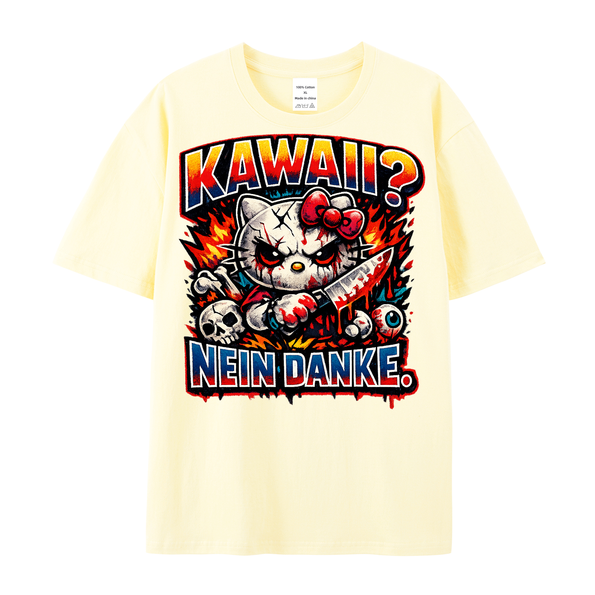 T-Shirt Kawaii Nein Danke Anime Rebel Style