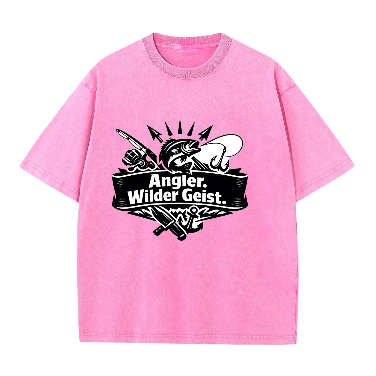 T-Shirt Angler Herz und Wilder Geist