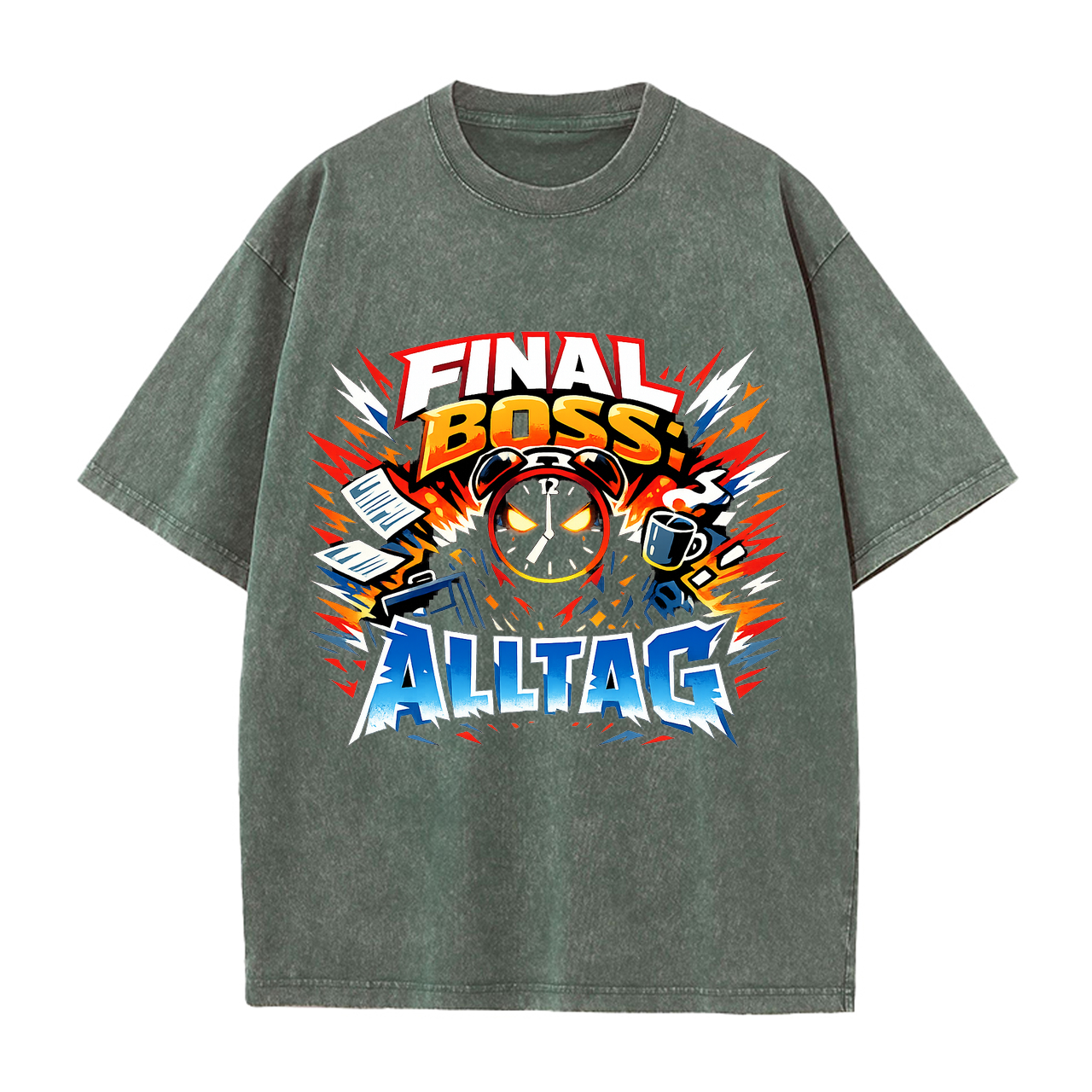 T-Shirt Final Boss: Alltag – Anime Style für Helden des Allt