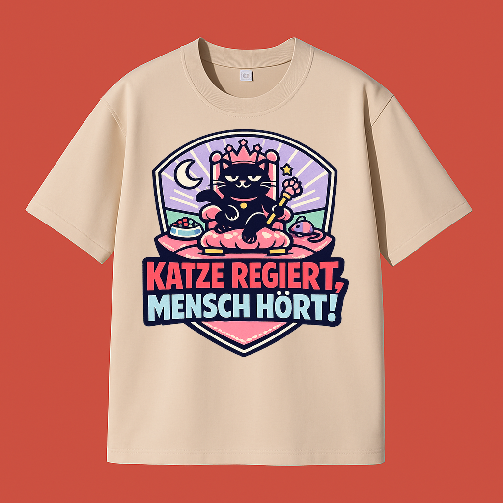 Katze regiert, Mensch hört! t-shirt