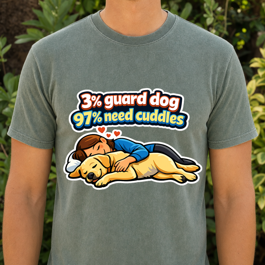 T-shirt 3% Guard Dog 97% Need Cuddles