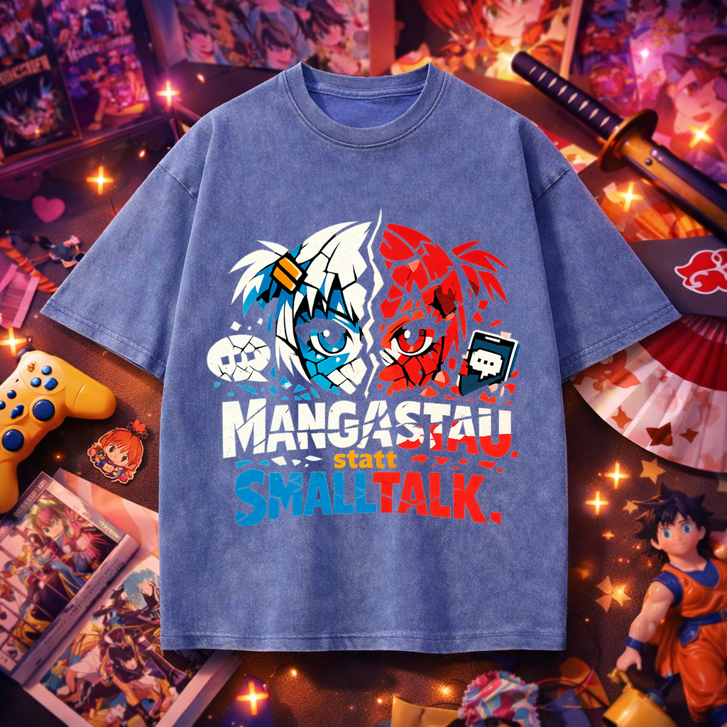 T-Shirt Mangastau statt Smalltalk Vibes