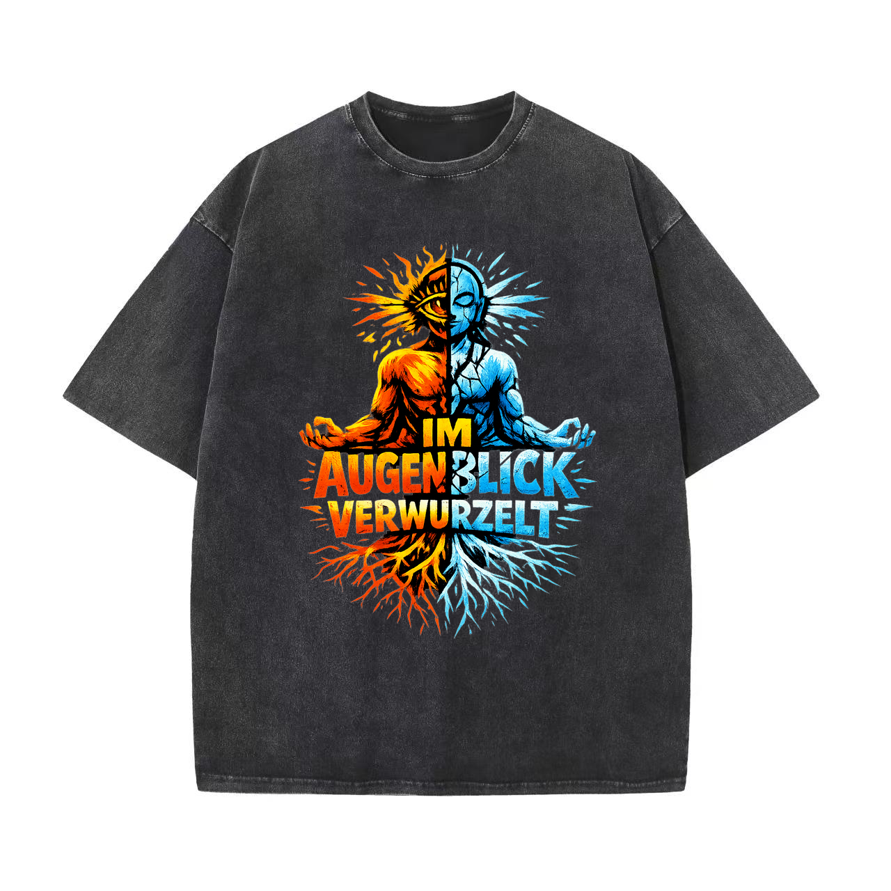 T-Shirt Augenblick Verwurzelt Zen Style