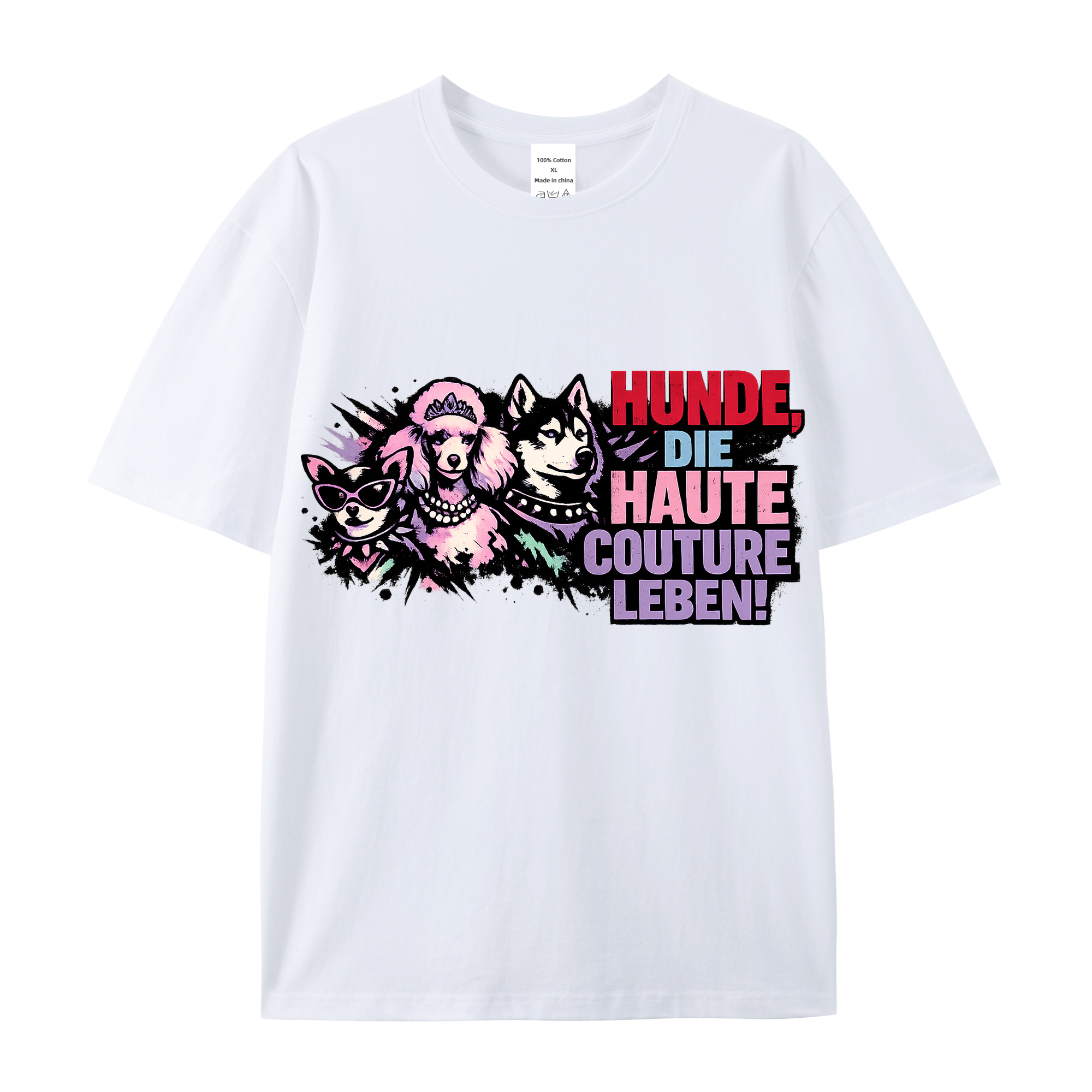 T-Shirt Hunde Haute Couture Chic