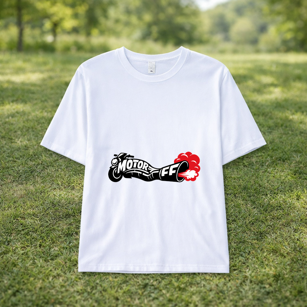 T-shirt Chromglutwirbel Motorrad Design