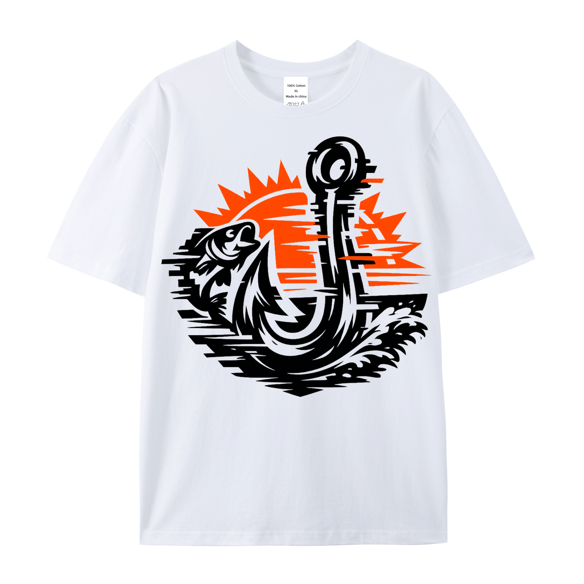 T-Shirt Angelglück am Wasser